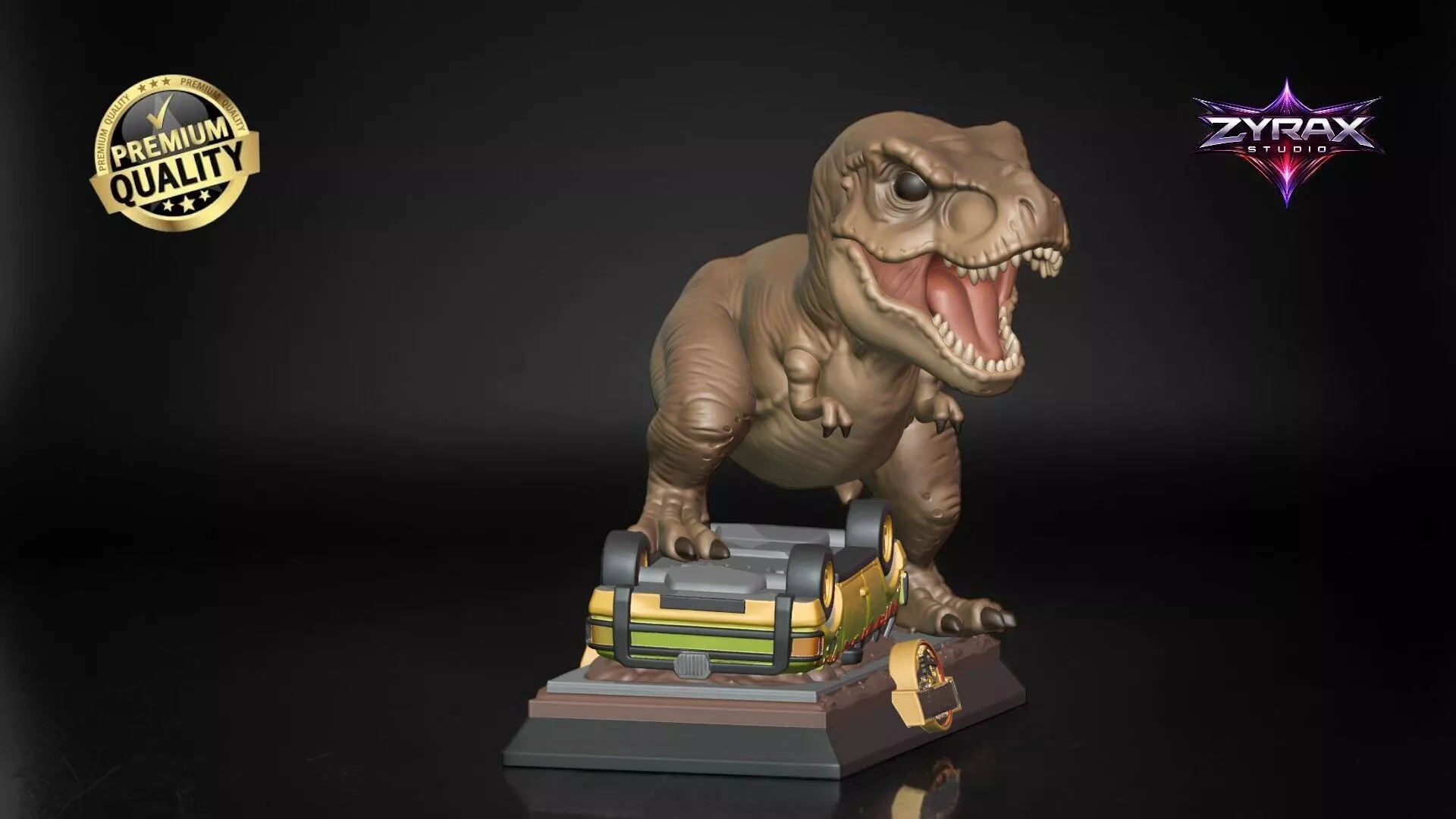 Jurassic Park T-Rex Chibi STL Dinosaur 3D Print Model 3D print model