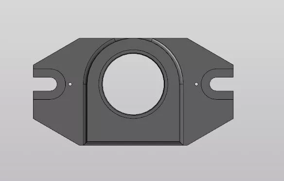 Bearing Housing Block - Industrial Shaft Support Part 3D model