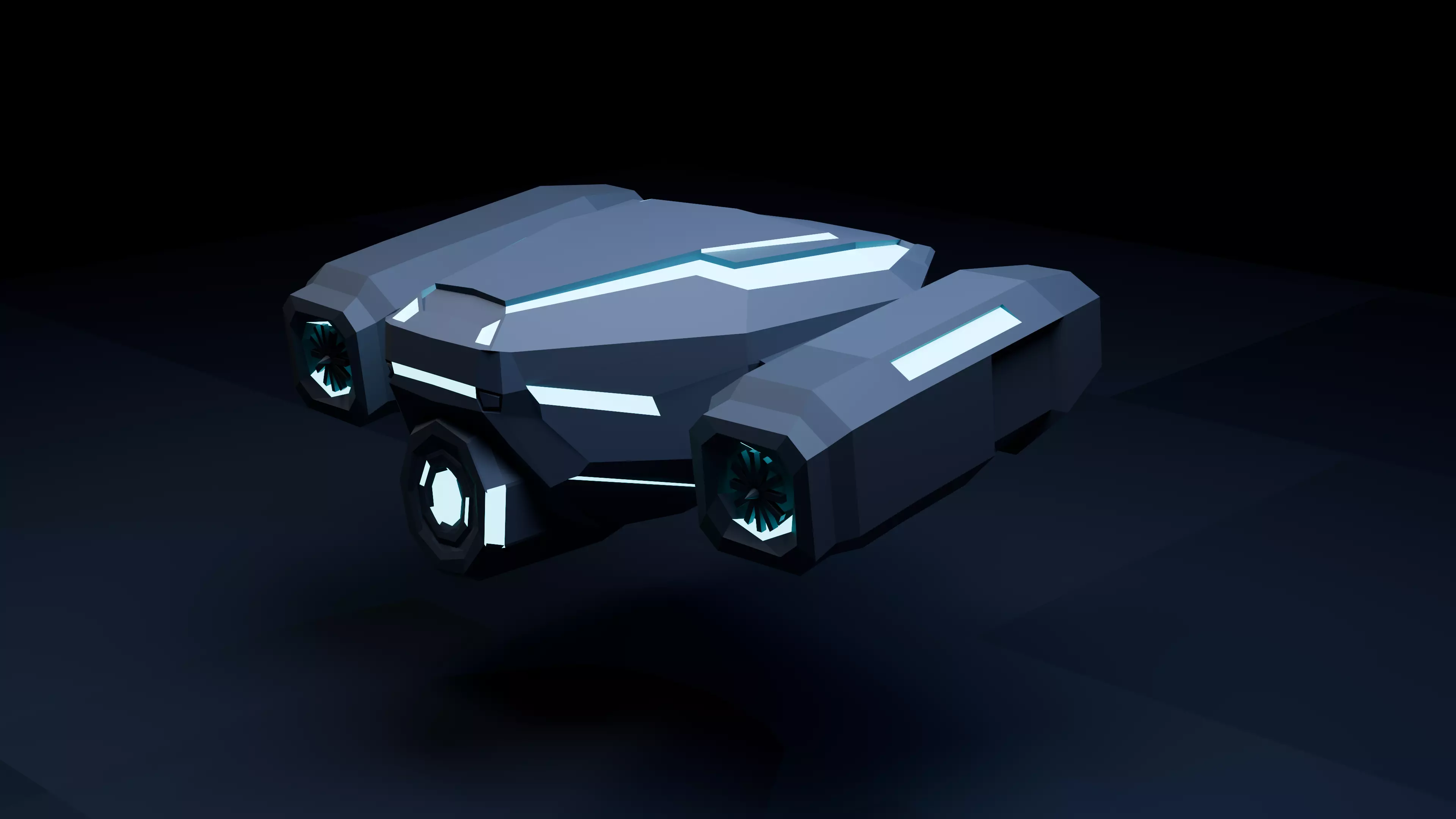Sci-Fy Drone - Game Ready Model Low-poly 3D model