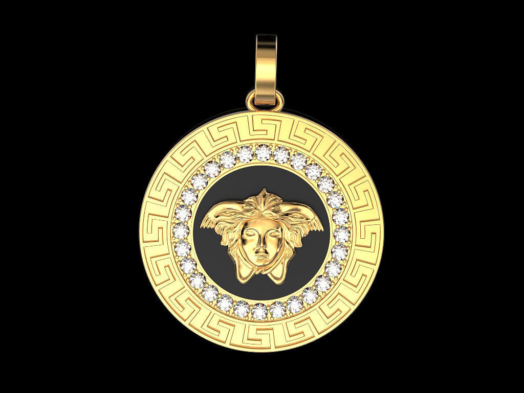 Pendant Meduza gorgona 3D print model_2