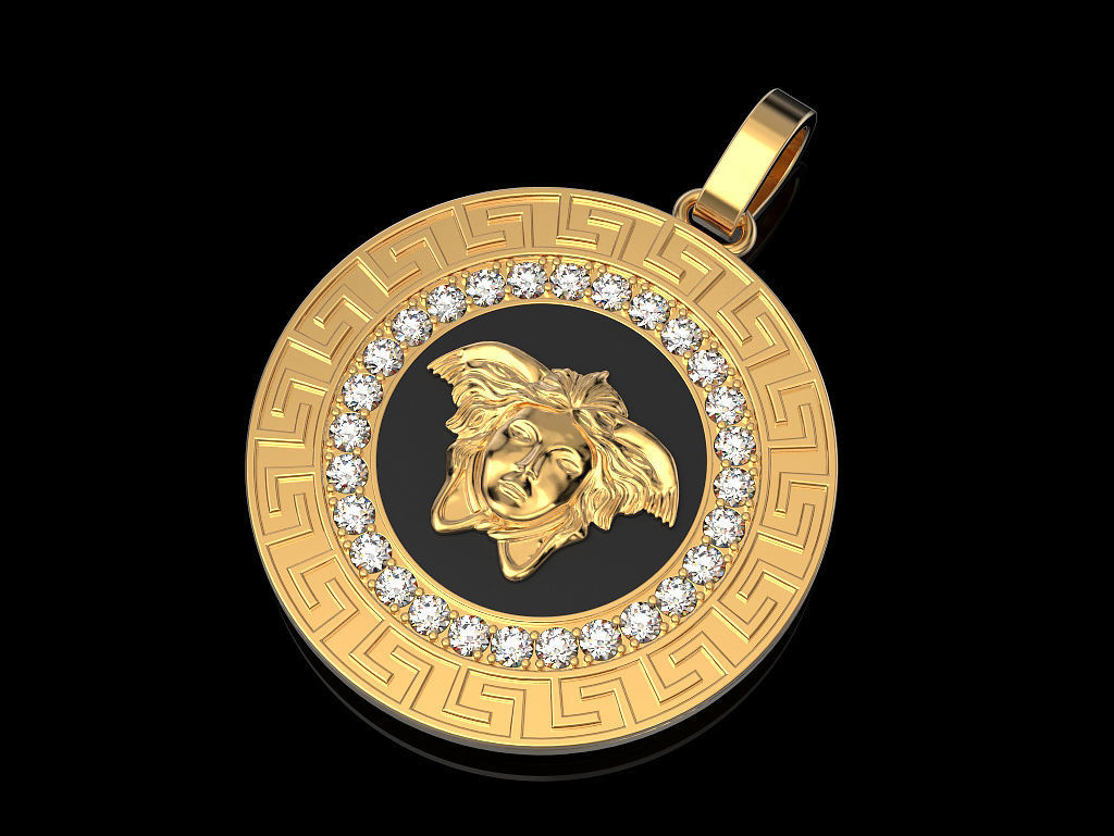 Pendant Meduza gorgona 3D print model_1