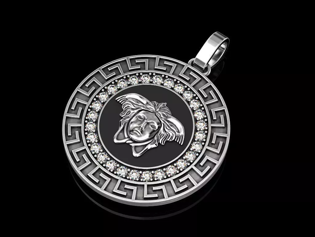 Pendant Meduza gorgona 3D print model_0