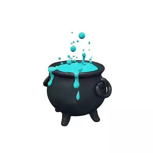 Enchanted Cauldron food 3D model 6