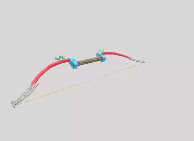 low poly fantasy bow 1