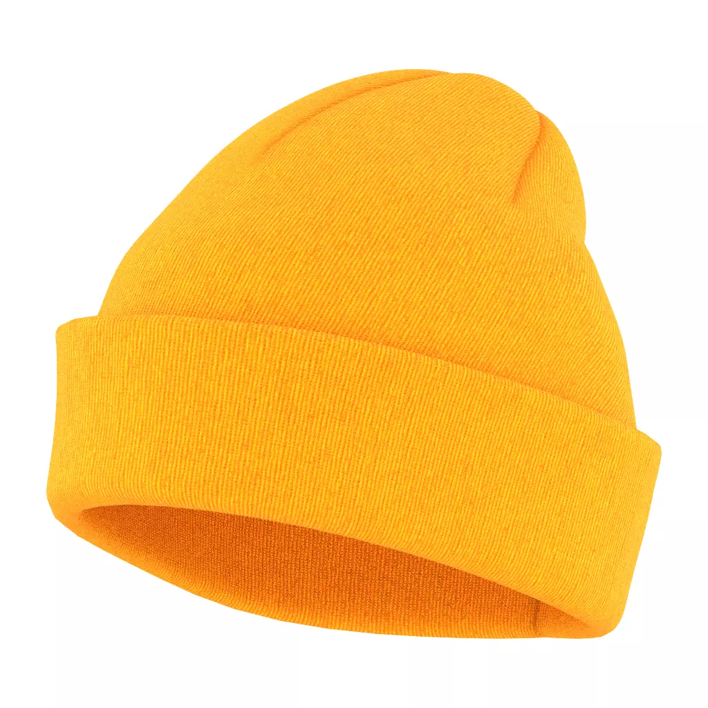 Orange Beanie Winter Hat Low-poly 3D model