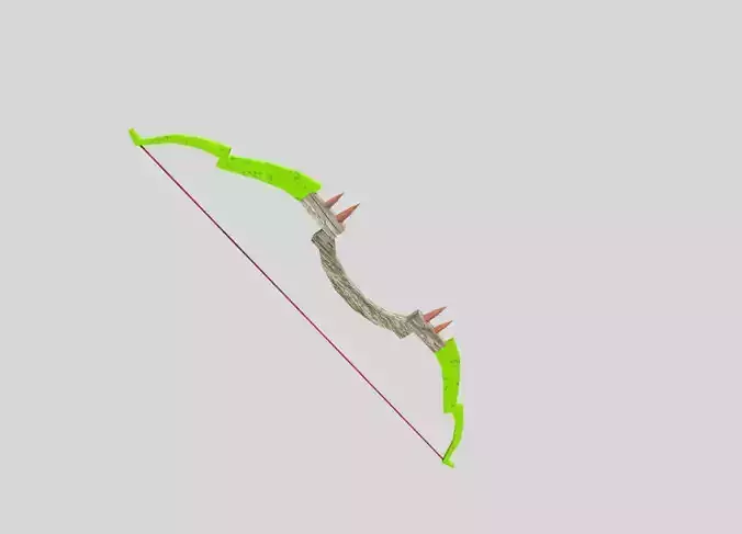 low poly fantasy bow 2