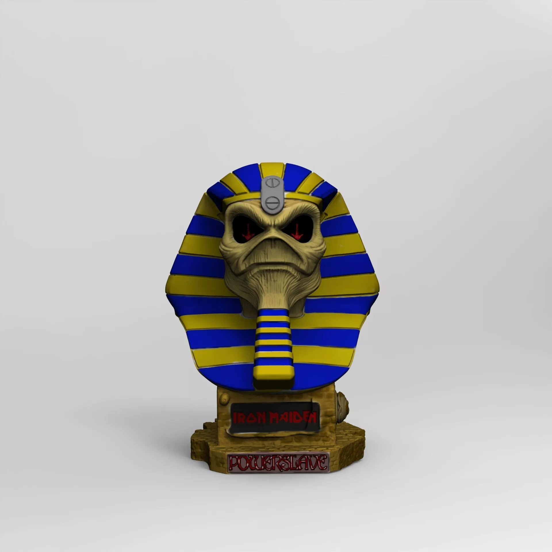 Busto del Farahon Rey Eddie Fan art Iron Maiden 3D print model