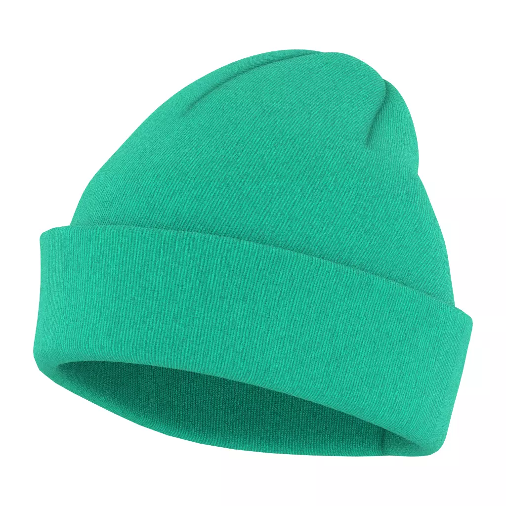 Green Beanie Winter Hat Low-poly 3D model