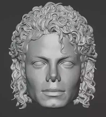 Michael Jackson Head - Bad