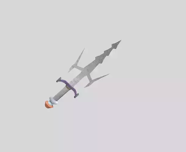low poly fantasy dagger 3