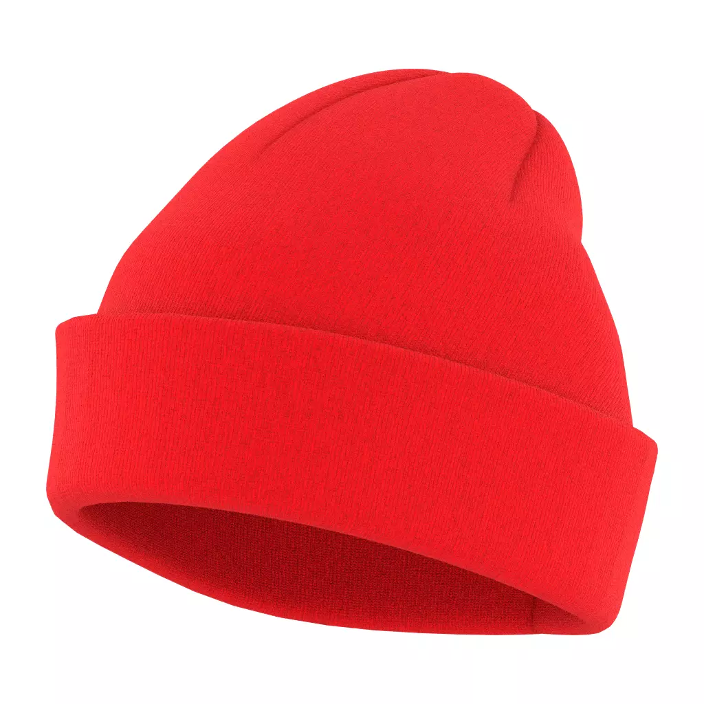 Red Beanie Winter Hat Low-poly 3D model