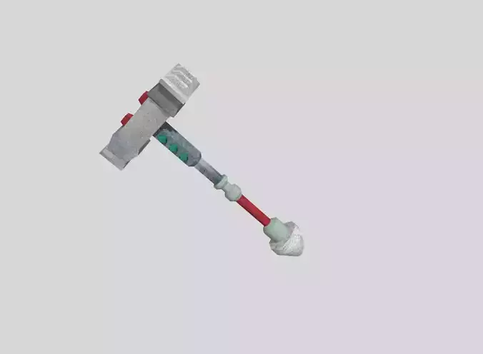 low poly fantasy hammer 1