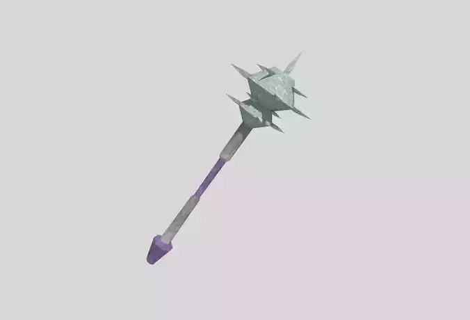 low poly fantasy mace 1