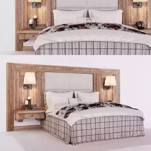 Chalet stile bed 3D model
