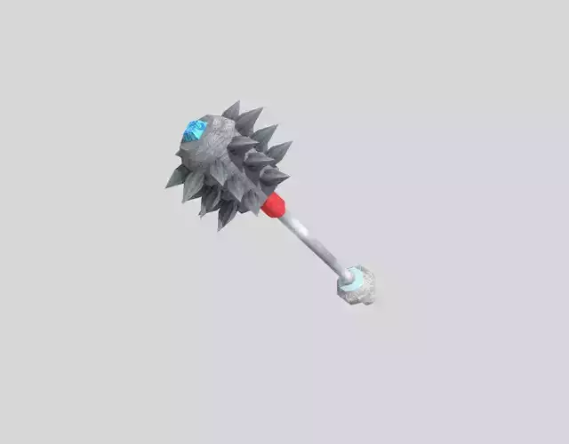 low poly fantasy mace 2