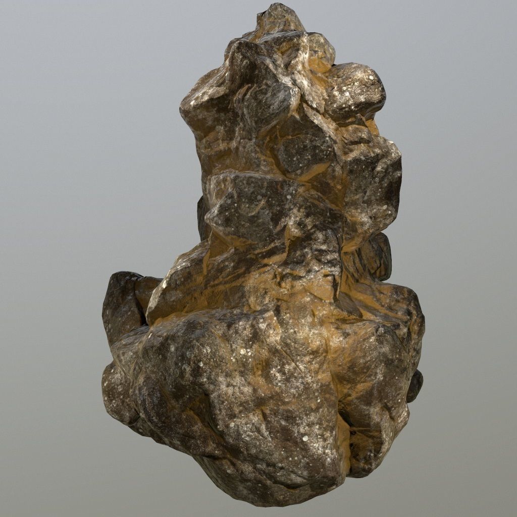 Rock Low-poly 3D model_10
