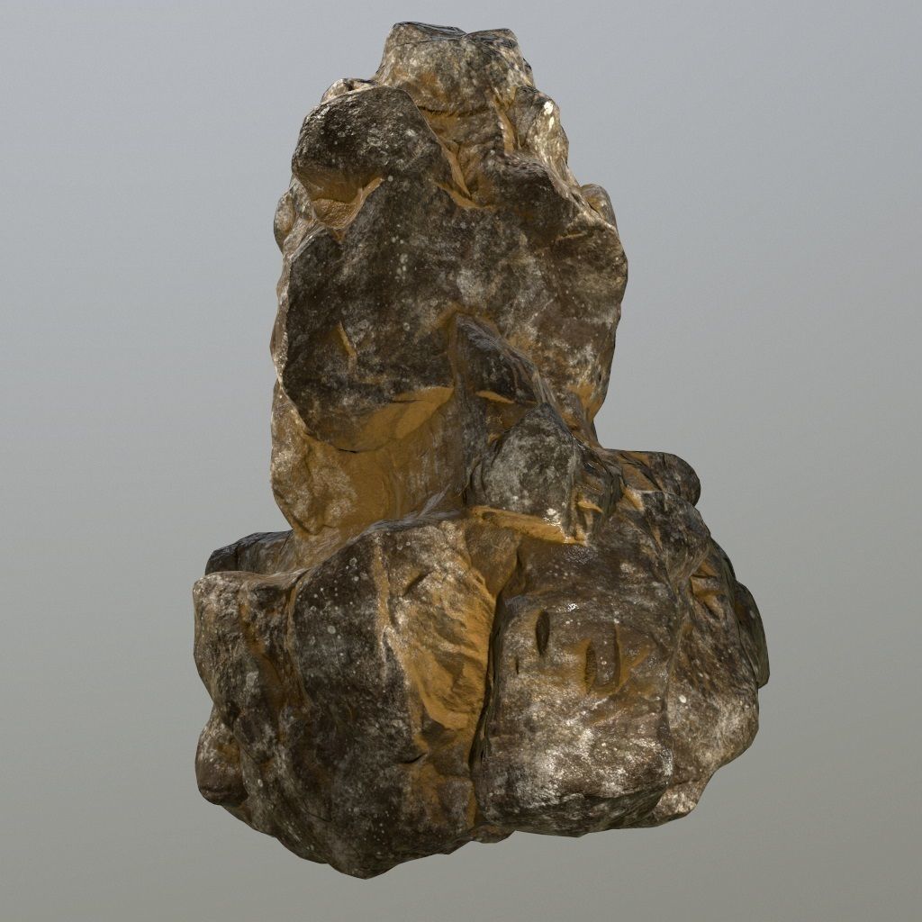 Rock Low-poly 3D model_5