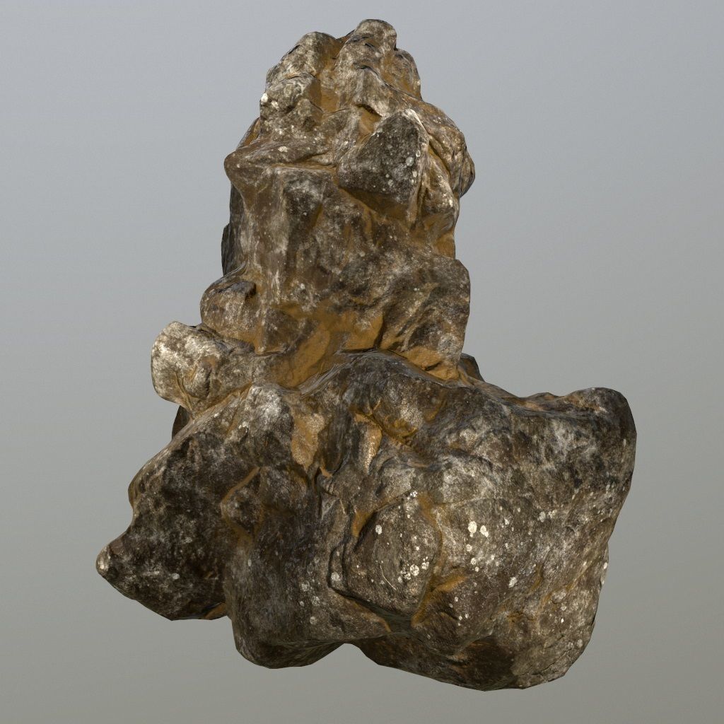 Rock Low-poly 3D model_2