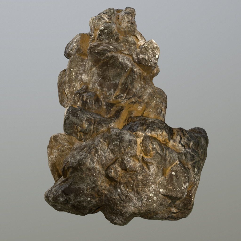 Rock Low-poly 3D model_4