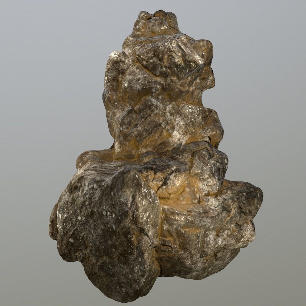 Rock Low-poly 3D model_14