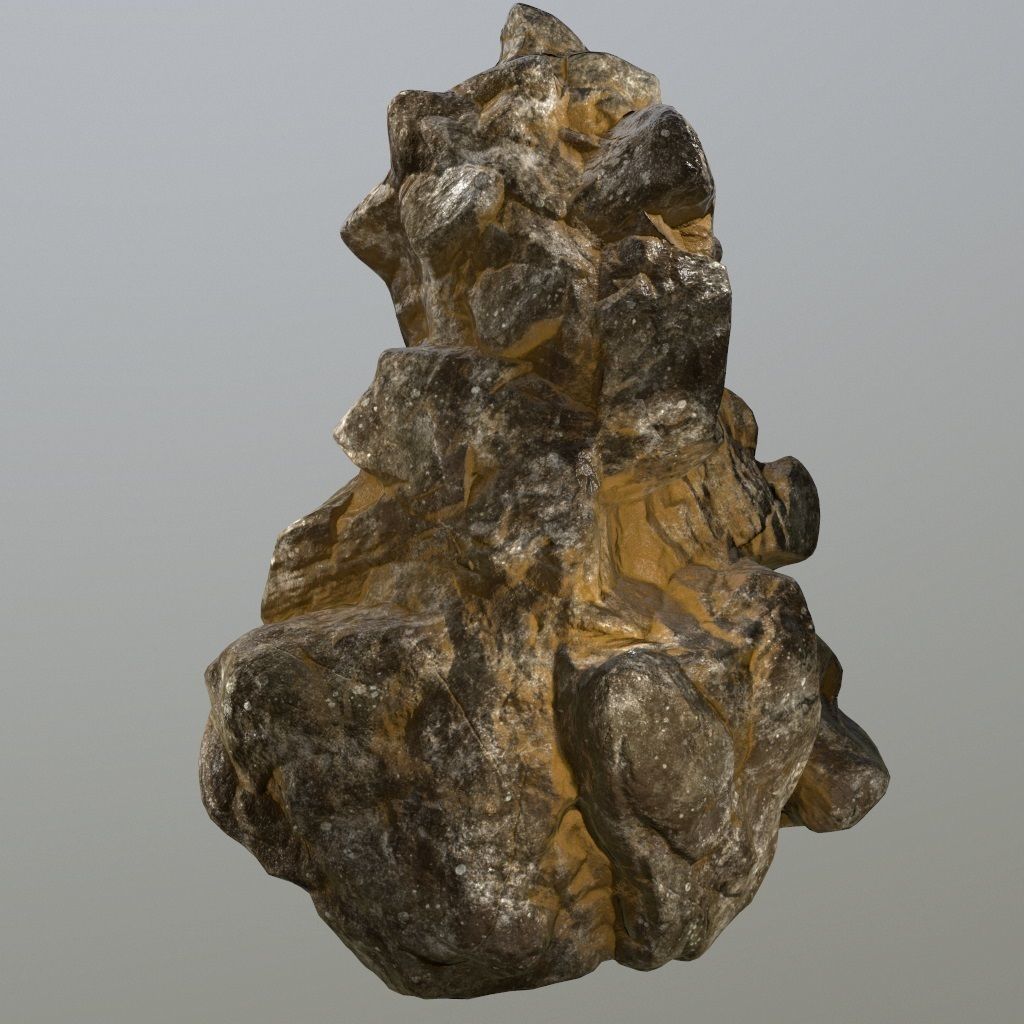 Rock Low-poly 3D model_9