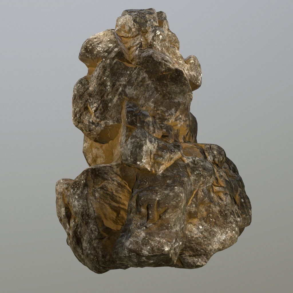 Rock Low-poly 3D model_8