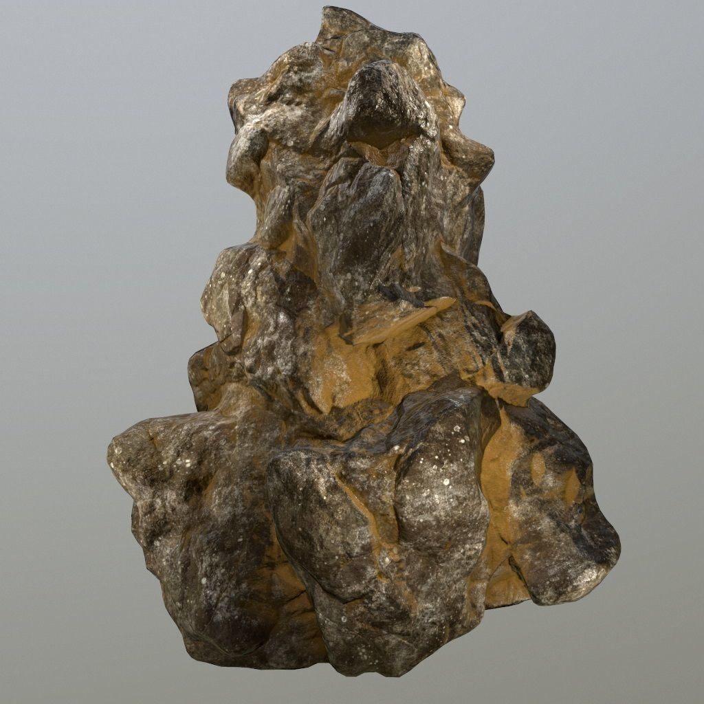 Rock Low-poly 3D model_7