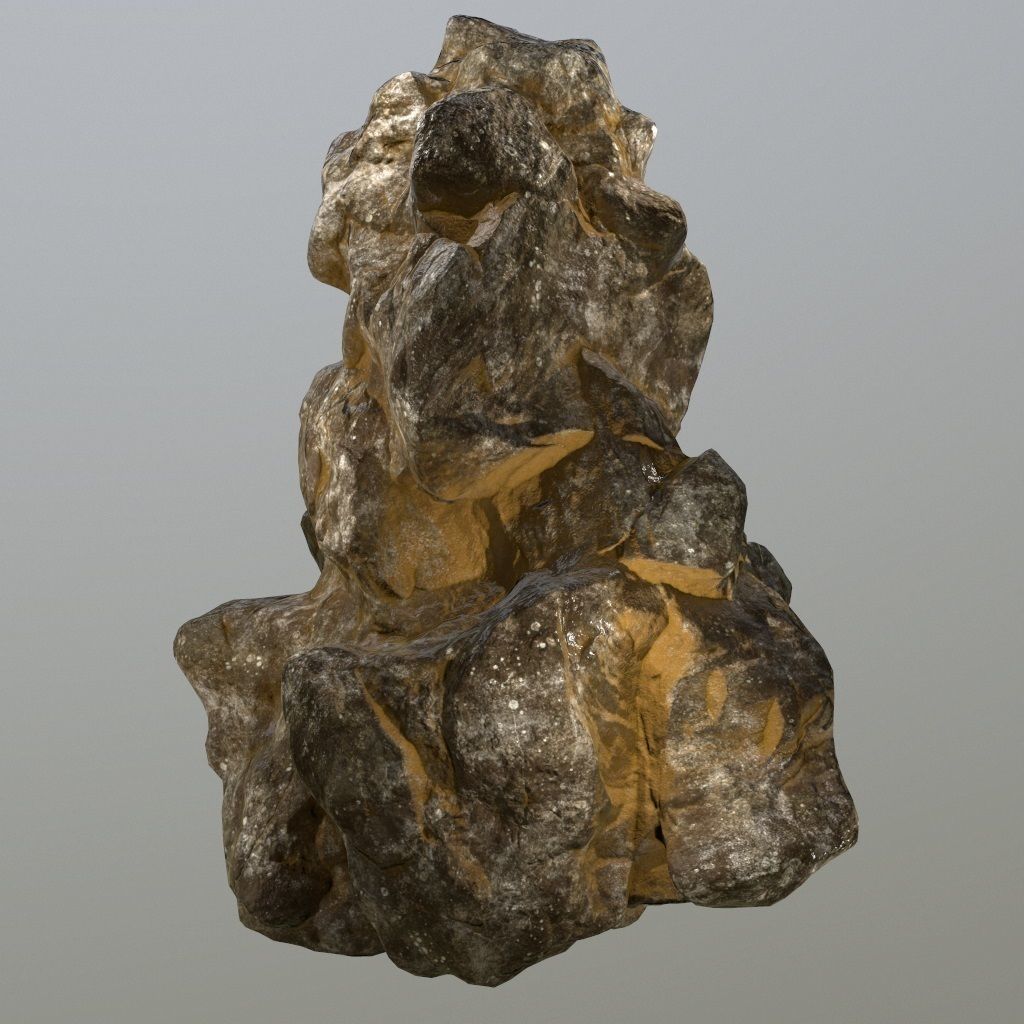 Rock Low-poly 3D model_6