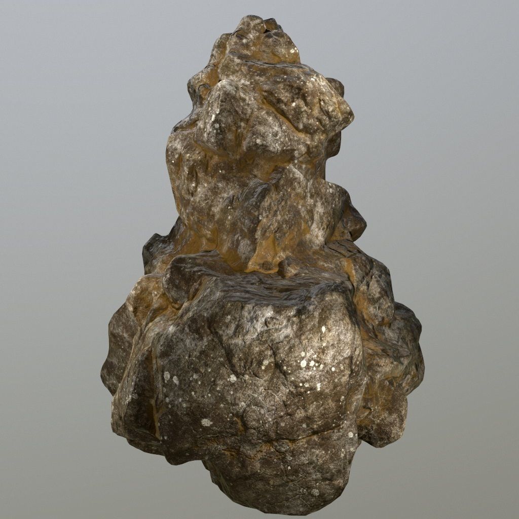 Rock Low-poly 3D model_1