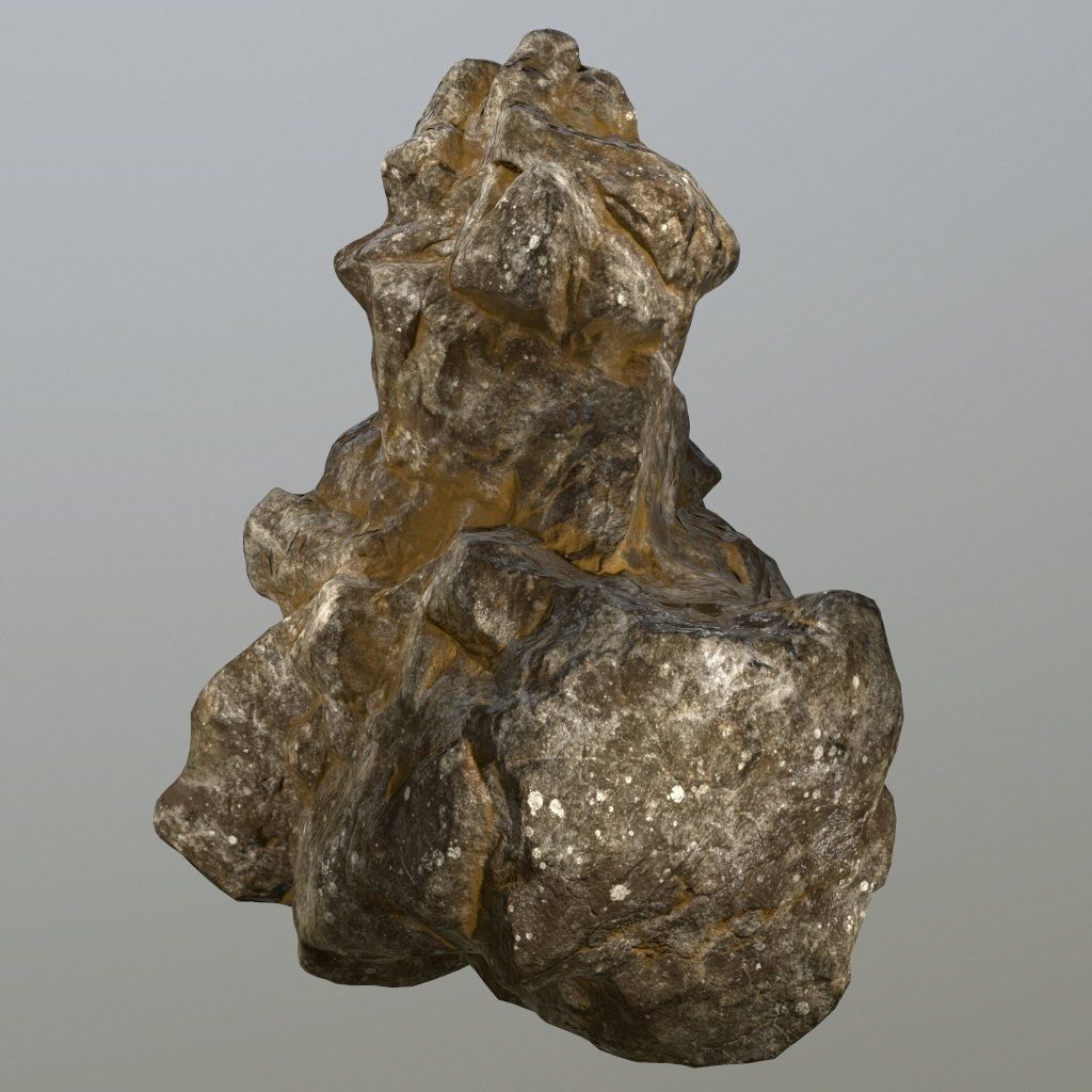 Rock Low-poly 3D model_3