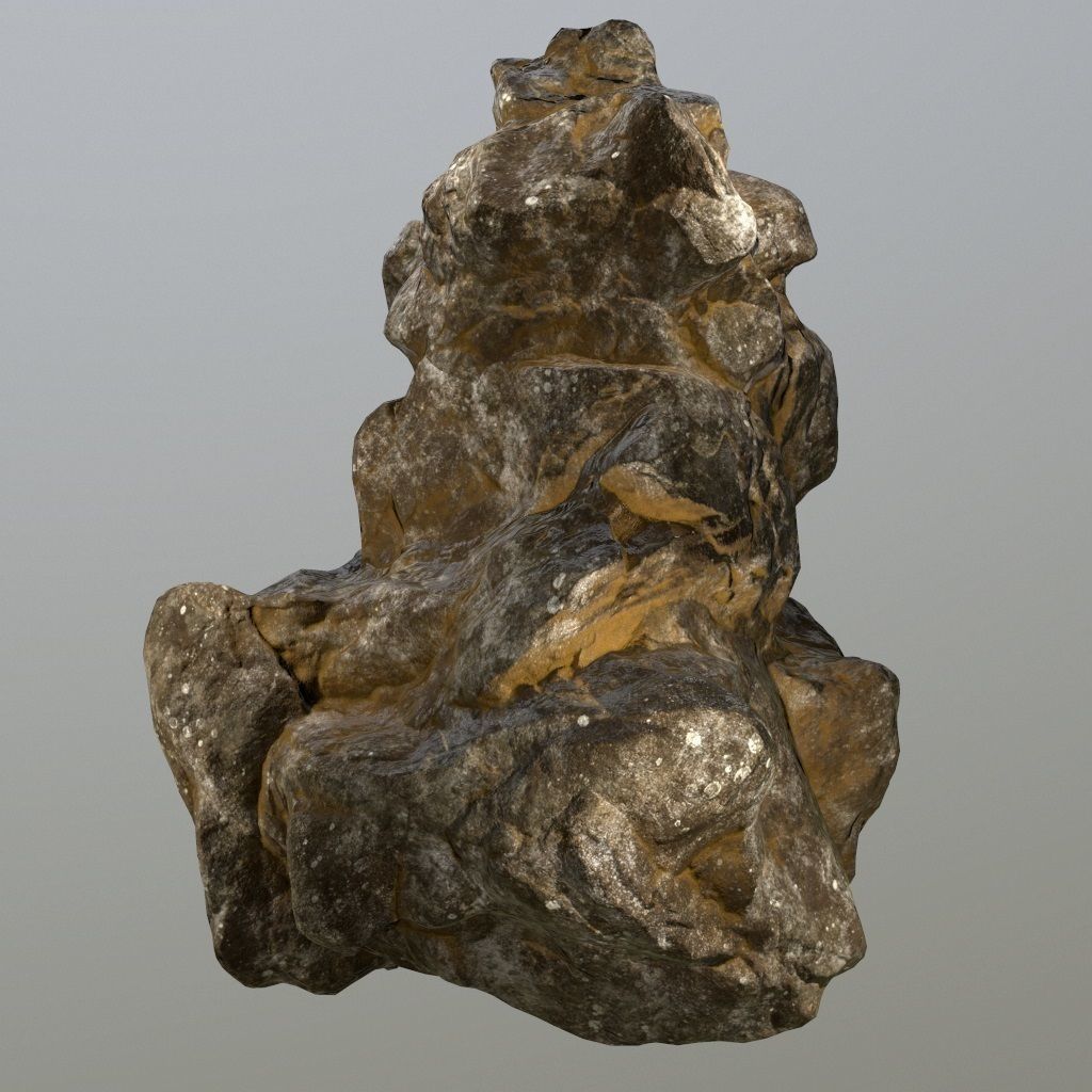 Rock Low-poly 3D model_13