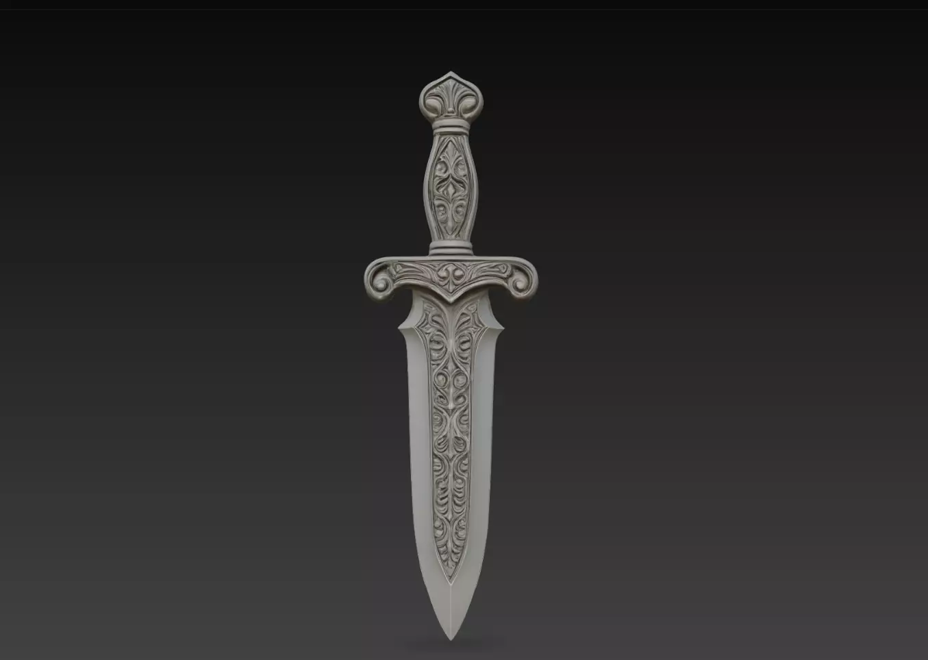 Decorative Fantasy Dagger STL Medieval Weapon 3D print model