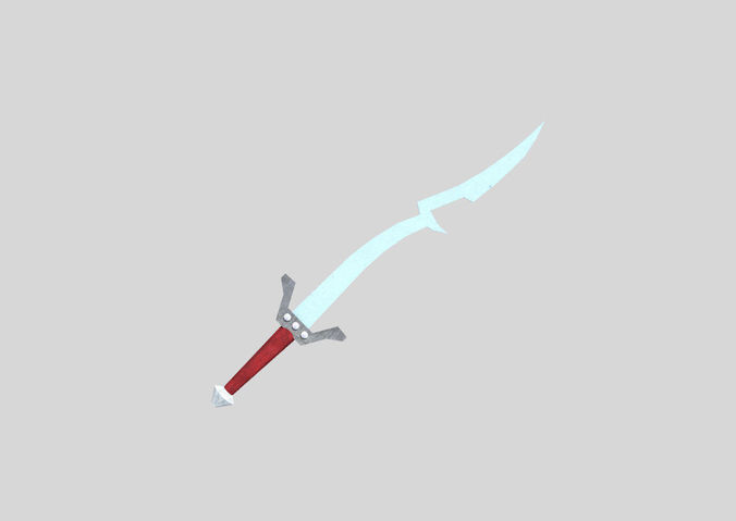 low poly fantasy sword 2 Low-poly 3D model
