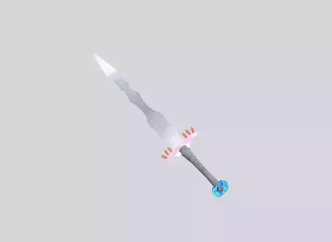 low poly fantasy sword 3