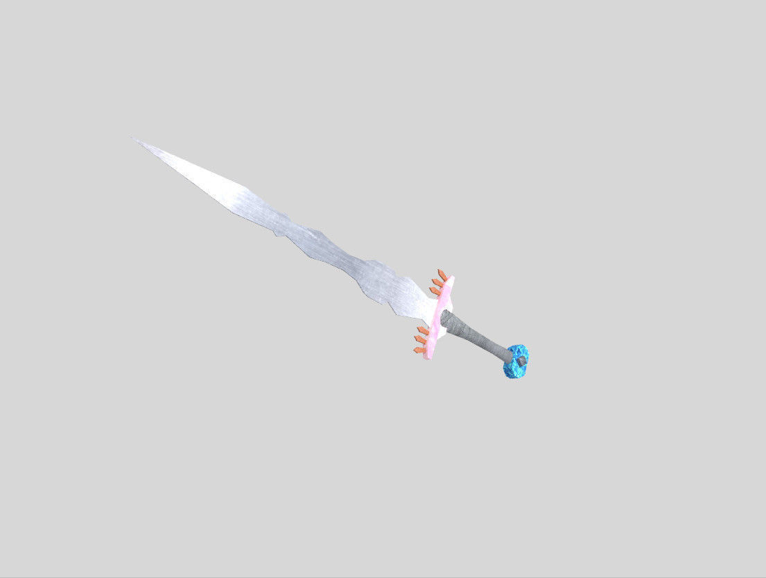 low poly fantasy sword 3 Low-poly 3D model_1