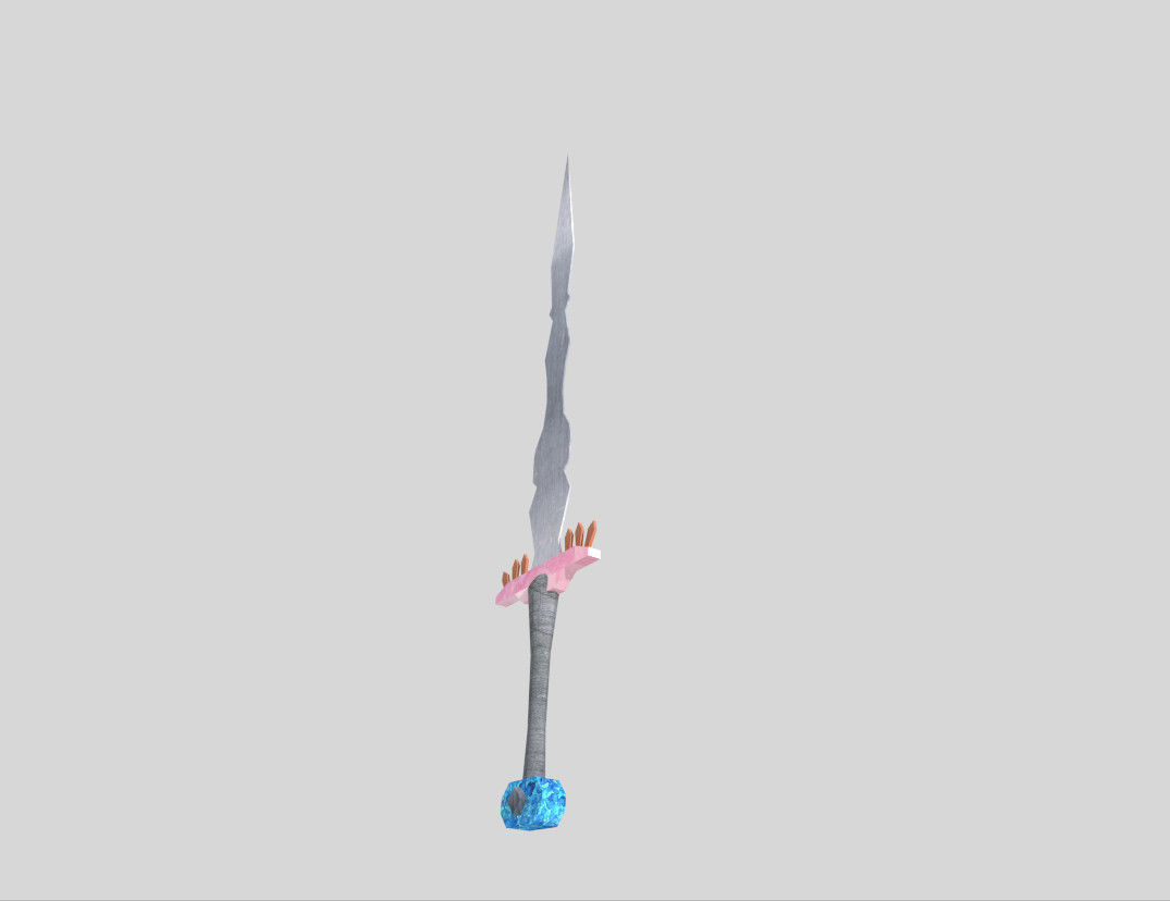 low poly fantasy sword 3 Low-poly 3D model_2