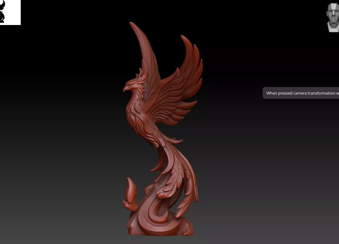Phoenix Rising Artistic 3D Printable Figurine 3D print model