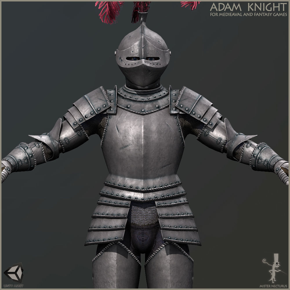 Adam Knight Horseman  Low-poly 3D model_11