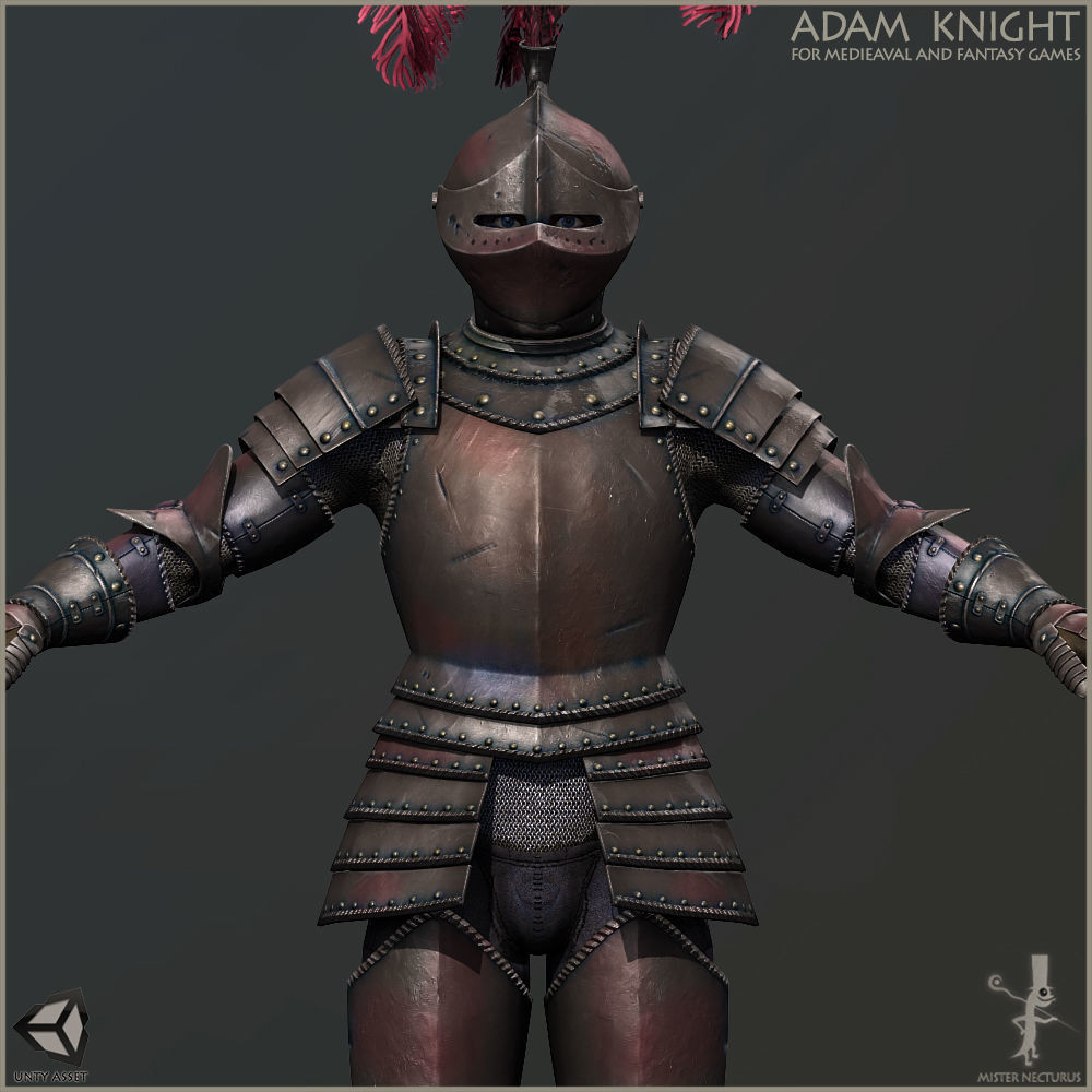 Adam Knight Horseman  Low-poly 3D model_13