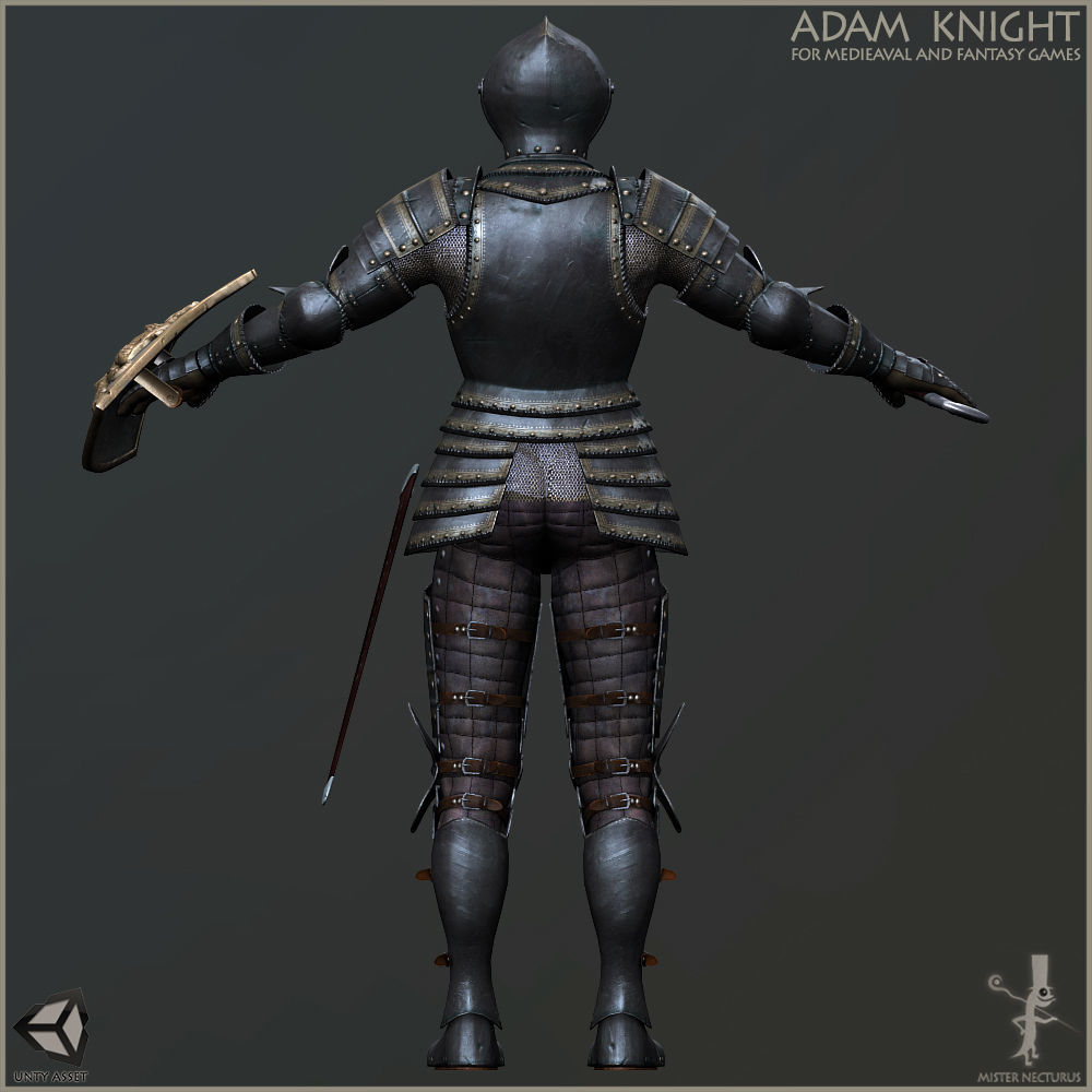 Adam Knight Horseman  Low-poly 3D model_25