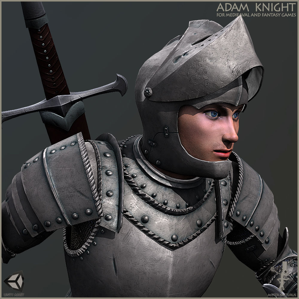 Adam Knight Horseman  Low-poly 3D model_18