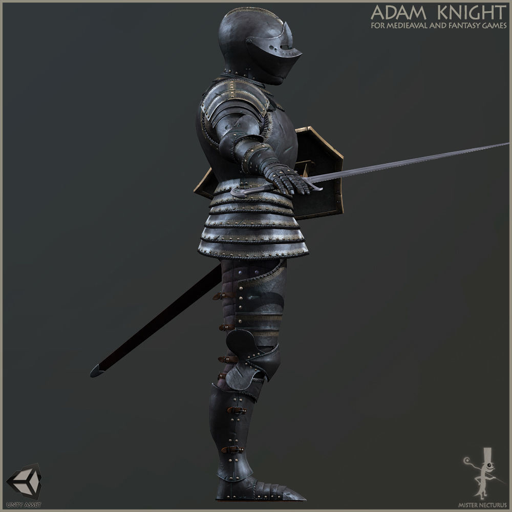 Adam Knight Horseman  Low-poly 3D model_24