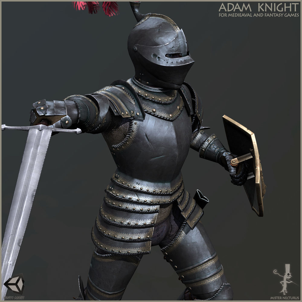 Adam Knight Horseman  Low-poly 3D model_23