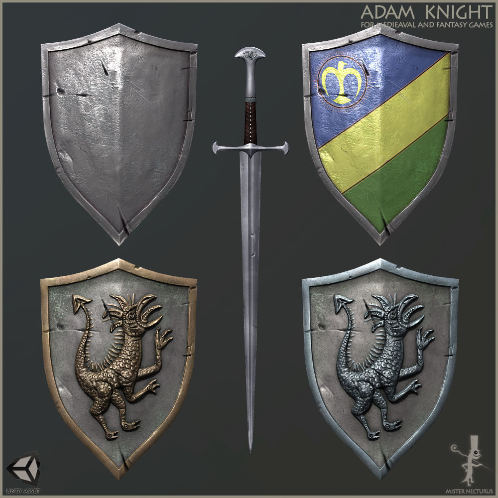 Adam Knight Horseman  Low-poly 3D model_12