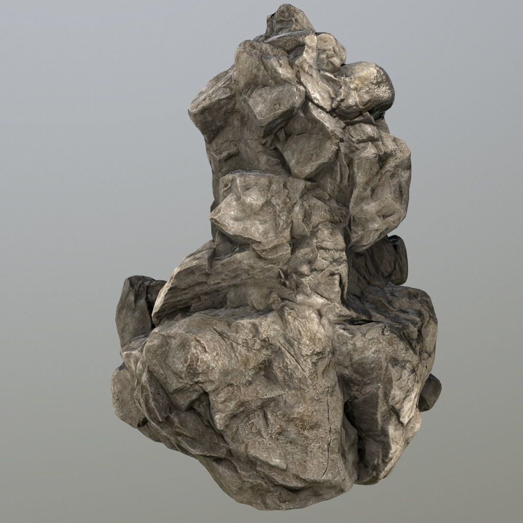 Rocks rock Low-poly 3D model_11