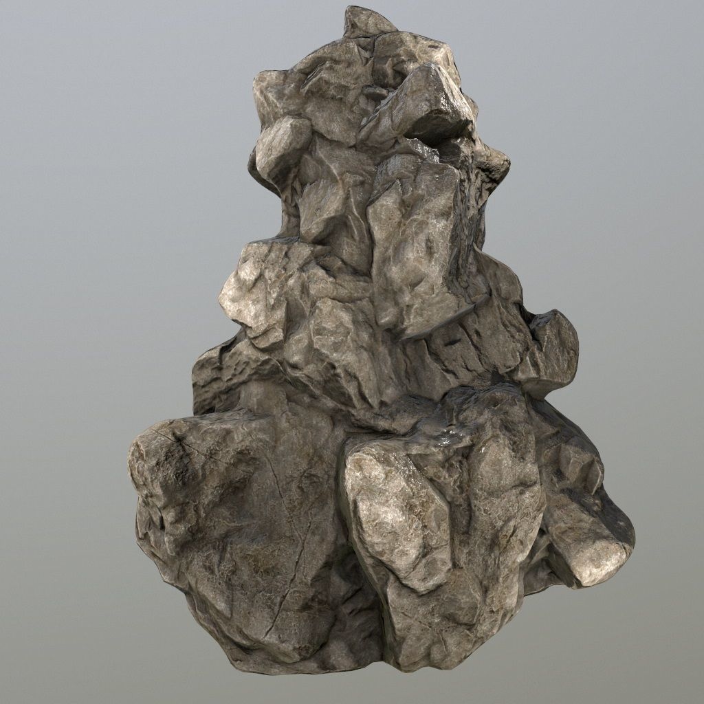 Rocks rock Low-poly 3D model_10