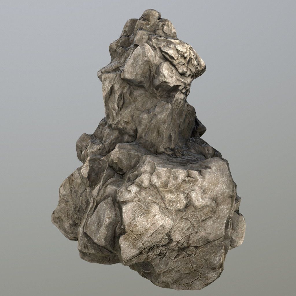 Rocks rock Low-poly 3D model_12