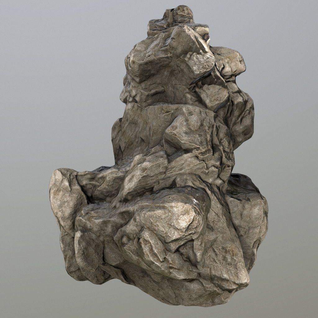 Rocks rock Low-poly 3D model_8