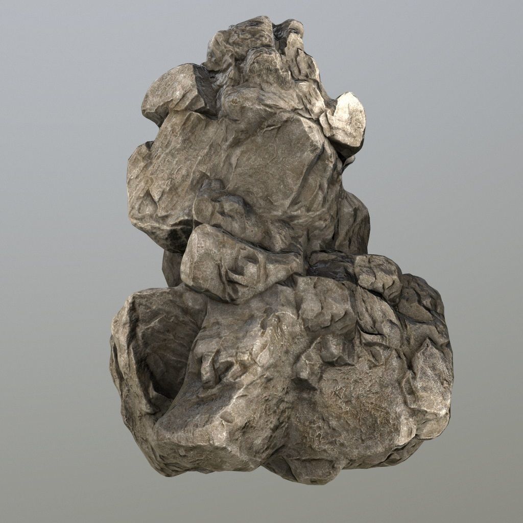 Rocks rock Low-poly 3D model_2