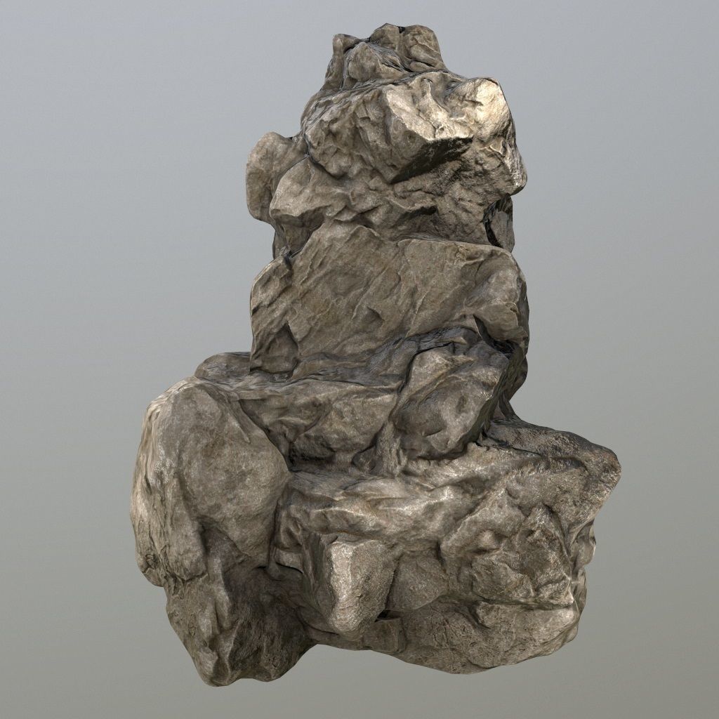 Rocks rock Low-poly 3D model_9